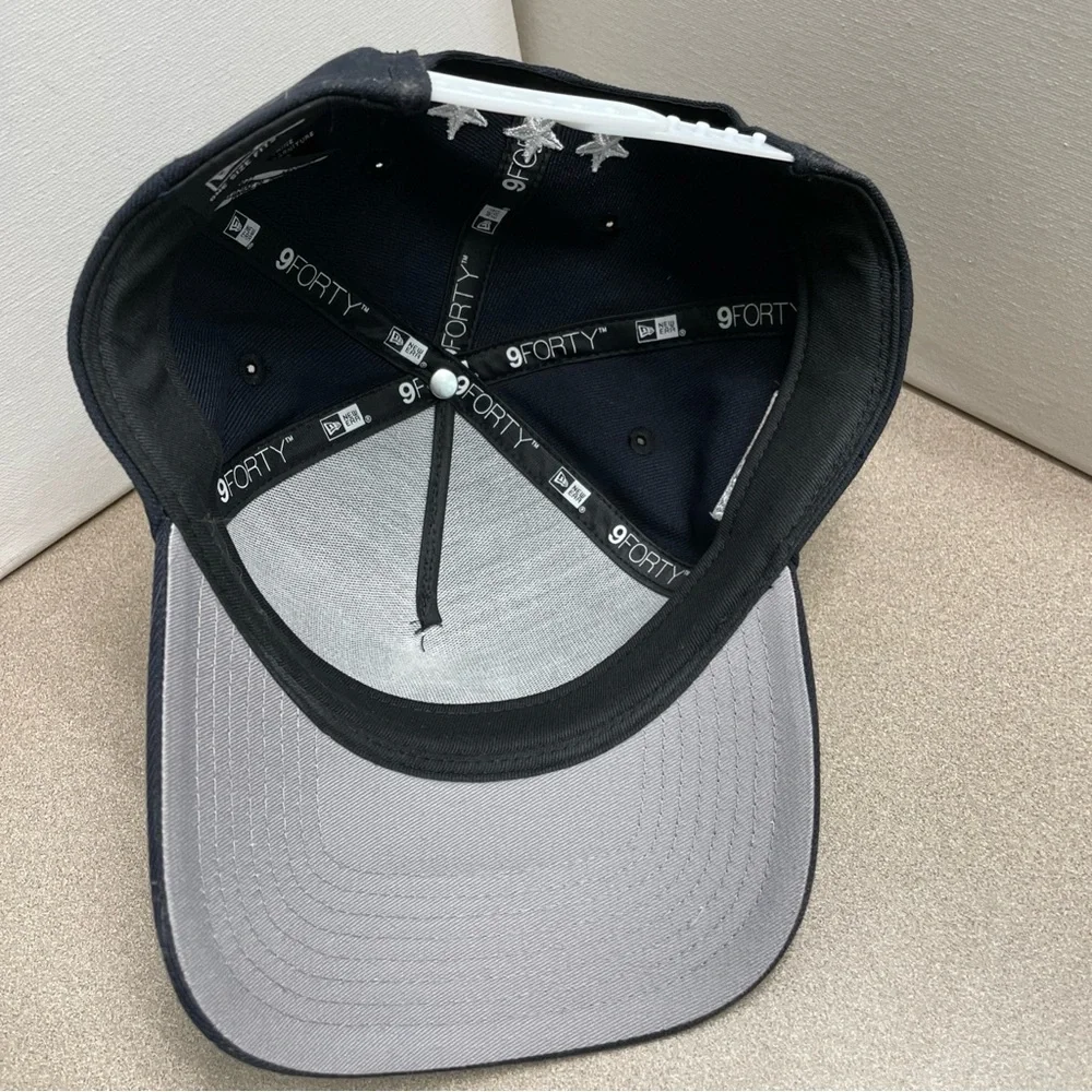 Men’s New Era x Culture Kings 9Forty A Frame Trucker Hat Cap Navy Blue Snapback - Picture 5 of 7